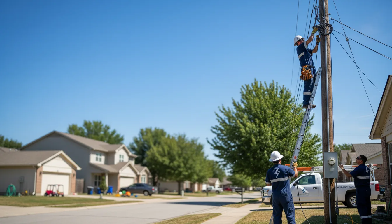 Residential electrician providing installation services in Pierce, TX